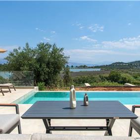  3 bedroom stone villa with pool & seaview, near Acharavi, sleeps 6